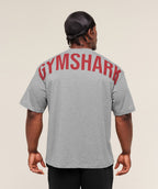 [LIMITLESS_COLOR:CHARCOAL CORE MARL/SETS RED] GYMSHARK Power T-Shirt — CHARCOAL CORE MARL/SETS RED — Vista 3