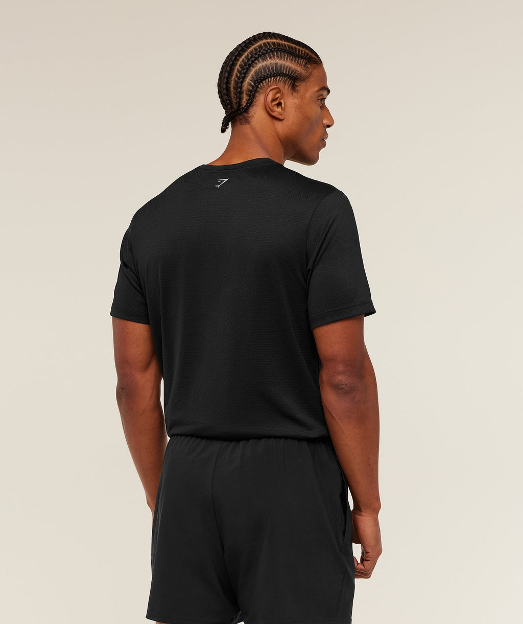 [LIMITLESS_COLOR:BLACK] GYMSHARK Built For More T-Shirt — BLACK — Vista 2