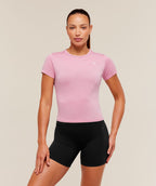 [LIMITLESS_COLOR:FOCUS PINK/WASH] GYMSHARK Washed Pastel Baby Tee — FOCUS PINK/WASH — vista oficial 1