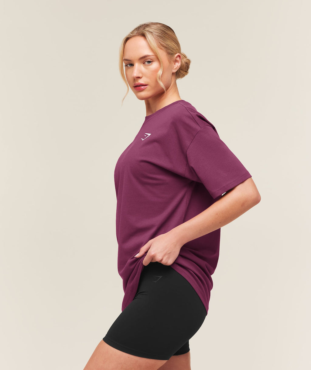 [LIMITLESS_COLOR:STRENGTH PINK] GYMSHARK Training Oversized T-Shirt — STRENGTH PINK — vista oficial 3