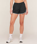 [LIMITLESS_COLOR:BLACK] GYMSHARK Micro Logo Shorts — BLACK — vista oficial 1