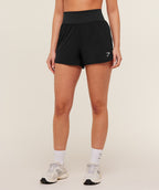 [LIMITLESS_COLOR:BLACK] GYMSHARK Woven Shorts — BLACK — vista oficial 1