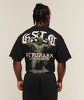 [LIMITLESS_COLOR:BLACK] GYMSHARK Lifting Statue Graphic T-Shirt — BLACK — vista oficial 1