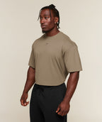 [LIMITLESS_COLOR:LIFESTYLE BROWN] GYMSHARK Power T-Shirt — LIFESTYLE BROWN — vista oficial 3