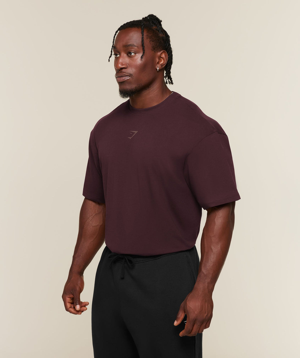[LIMITLESS_COLOR:CHERRY PURPLE] GYMSHARK Power T-Shirt — CHERRY PURPLE — vista oficial 3