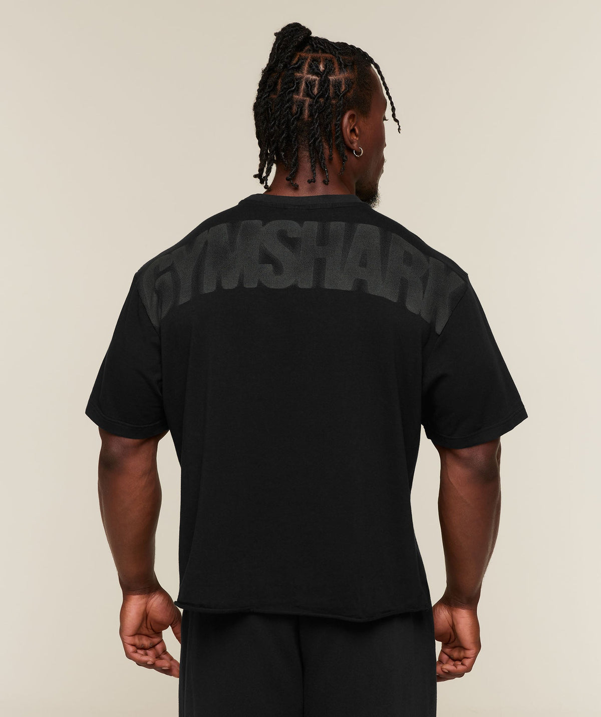 [LIMITLESS_COLOR:BLACK/WASH] GYMSHARK Power Washed Oversized T-Shirt — BLACK/WASH — vista oficial 1