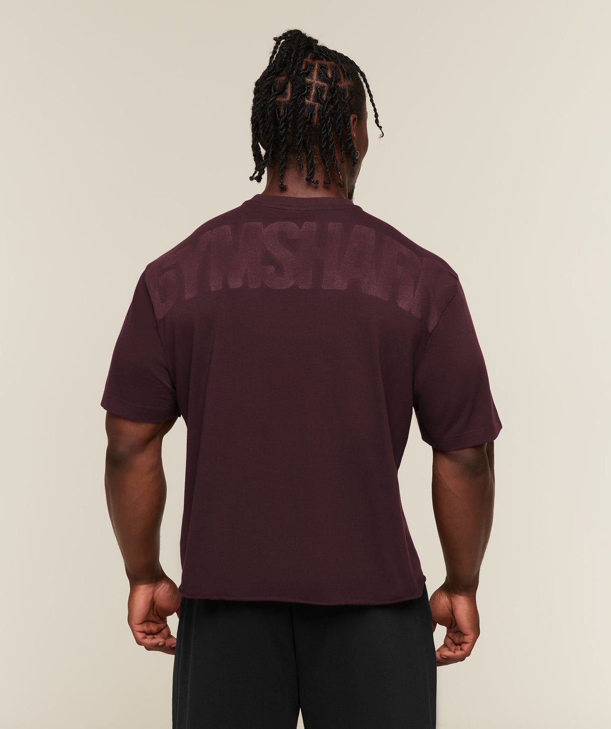 [LIMITLESS_COLOR:CHERRY PURPLE/WASH] GYMSHARK Power Washed Oversized T-Shirt — CHERRY PURPLE/WASH — vista oficial 1