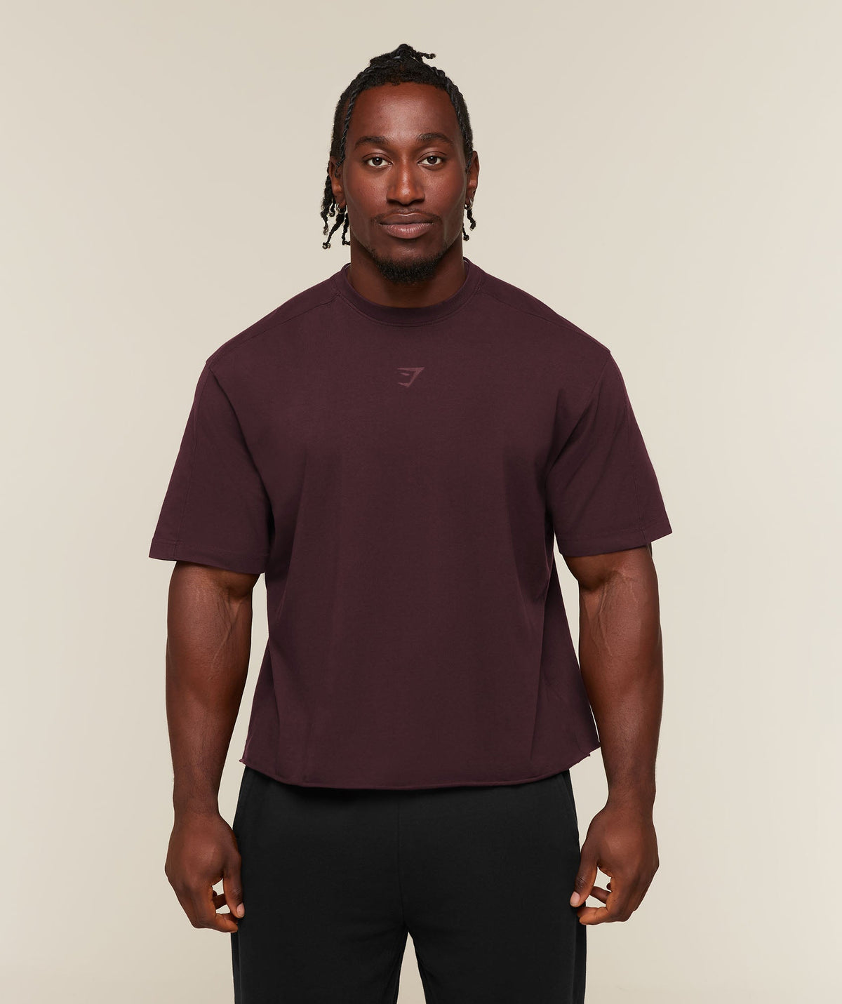 [LIMITLESS_COLOR:CHERRY PURPLE/WASH] GYMSHARK Power Washed Oversized T-Shirt — CHERRY PURPLE/WASH — vista oficial 2