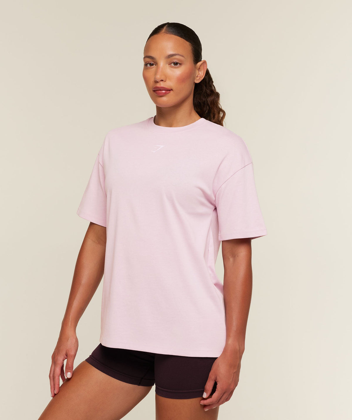 [LIMITLESS_COLOR:HAZE PINK] GYMSHARK Power Oversized T-Shirt — HAZE PINK — vista oficial 3