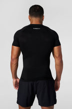 [LIMITLESS_COLOR:BLACK] YOUNGLA 4016 - Natural Cotton Compression Tees — BLACK — vista oficial 2