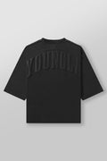 [LIMITLESS_COLOR:BLACK WASH] YOUNGLA 4138 - Foundation Cropped Tees — BLACK WASH — vista oficial 1