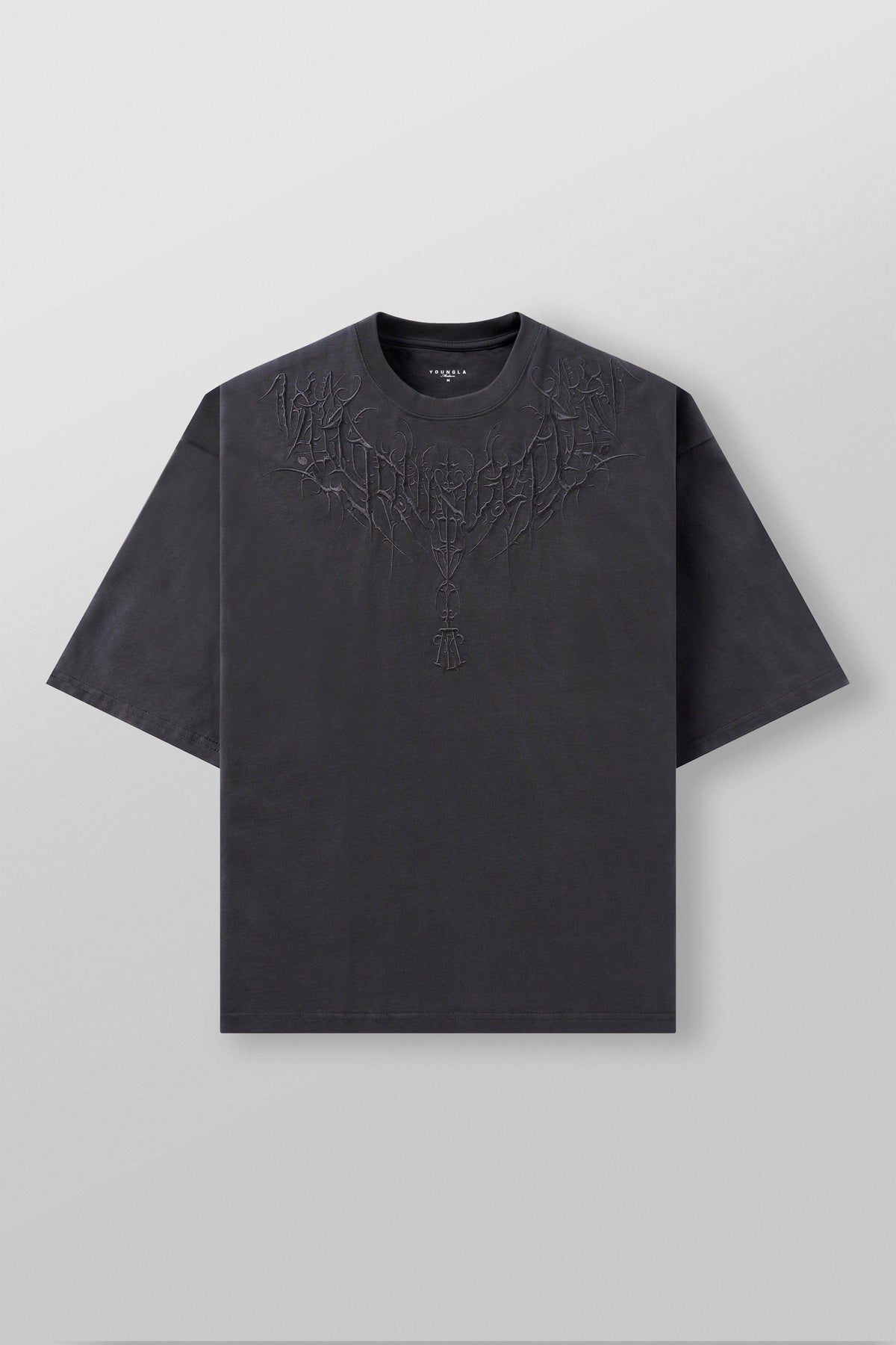 [LIMITLESS_COLOR:CHARCOAL WASH] YOUNGLA 4106 - Dark Wave Tees — CHARCOAL WASH — vista oficial 1