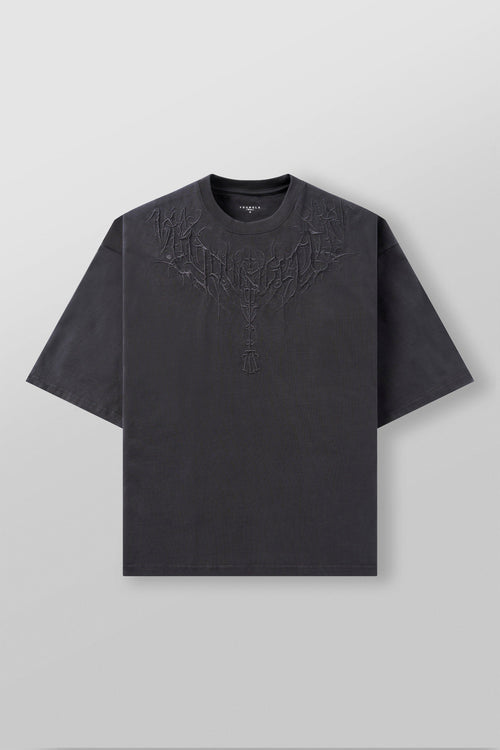 [LIMITLESS_COLOR:CHARCOAL WASH] YOUNGLA 4106 - Dark Wave Tees — CHARCOAL WASH — vista oficial 1