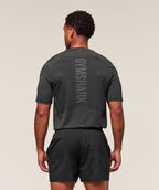 [LIMITLESS_COLOR:BLACK/SILHOUETTE GREY] GYMSHARK Lightweight Seamless T-Shirt — BLACK/SILHOUETTE GREY — vista oficial 2