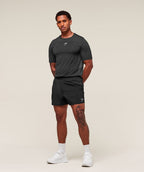 [LIMITLESS_COLOR:BLACK/SILHOUETTE GREY] GYMSHARK Lightweight Seamless T-Shirt — BLACK/SILHOUETTE GREY — vista oficial 4