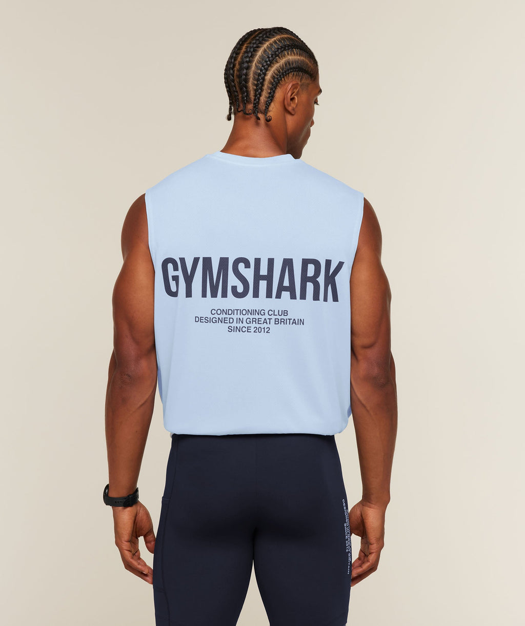 [LIMITLESS_COLOR:TRANQUIL BLUE/HEAVY BLUE/WASH] GYMSHARK Conditioning Club Washed Tank — TRANQUIL BLUE/HEAVY BLUE/WASH — vista oficial 4