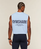 [LIMITLESS_COLOR:TRANQUIL BLUE/HEAVY BLUE/WASH] GYMSHARK Conditioning Club Washed Tank — TRANQUIL BLUE/HEAVY BLUE/WASH — vista oficial 4