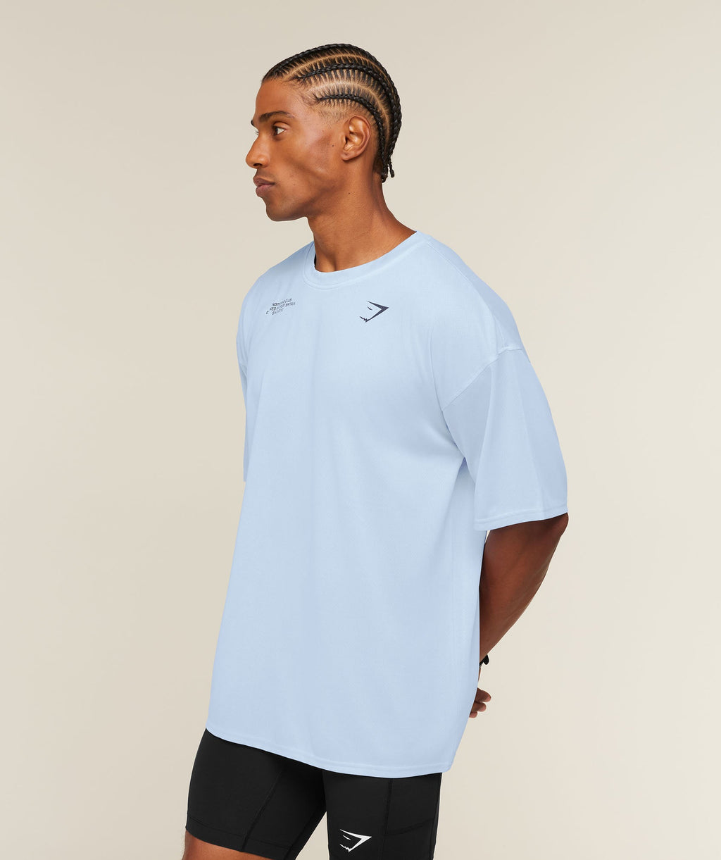 [LIMITLESS_COLOR:TRANQUIL BLUE/HEAVY BLUE/WASH] GYMSHARK Conditioning Club Washed T-Shirt — TRANQUIL BLUE/HEAVY BLUE/WASH — vista oficial 3