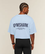 [LIMITLESS_COLOR:TRANQUIL BLUE/HEAVY BLUE/WASH] GYMSHARK Conditioning Club Washed T-Shirt — TRANQUIL BLUE/HEAVY BLUE/WASH — vista oficial 4