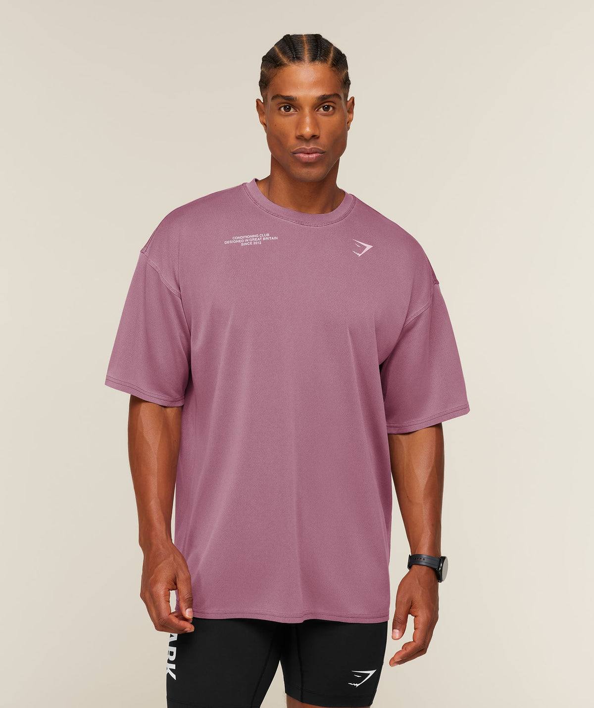[LIMITLESS_COLOR:STRENGTH PINK/HAZE PINK/WASH] GYMSHARK Conditioning Club Washed T-Shirt — STRENGTH PINK/HAZE PINK/WASH — vista oficial 2