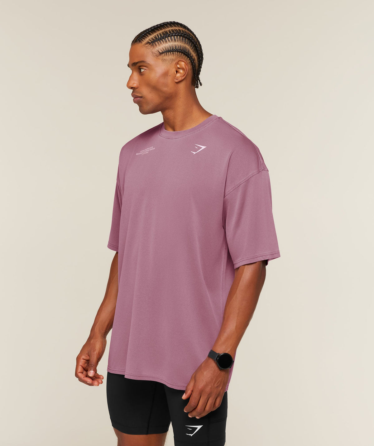 [LIMITLESS_COLOR:STRENGTH PINK/HAZE PINK/WASH] GYMSHARK Conditioning Club Washed T-Shirt — STRENGTH PINK/HAZE PINK/WASH — vista oficial 3