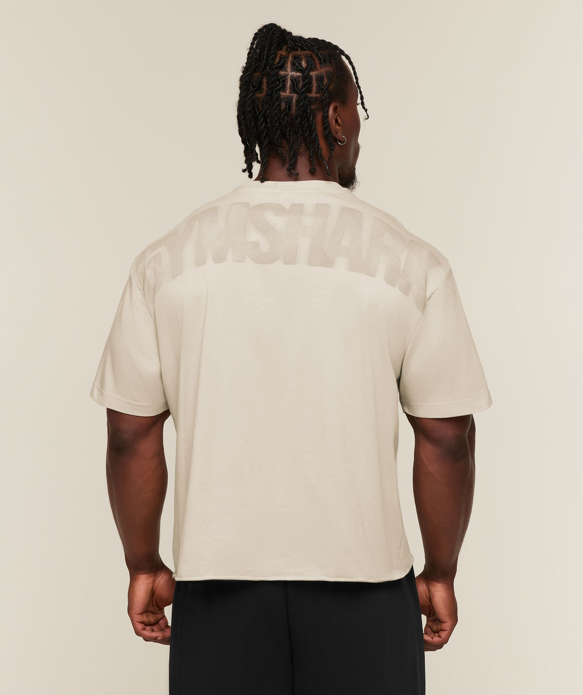 [LIMITLESS_COLOR:CHALK BEIGE/WASH] GYMSHARK Power Washed Oversized T-Shirt — CHALK BEIGE/WASH — vista oficial 1