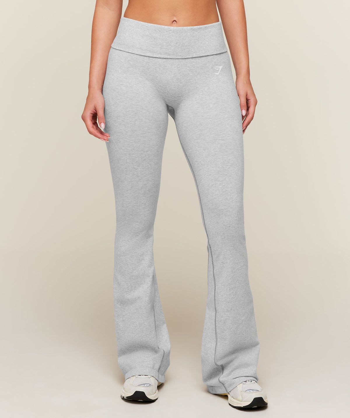 [LIMITLESS_COLOR:SOFT GREY MARL] GYMSHARK CottonMove™ Flared Leggings — SOFT GREY MARL — vista oficial 1