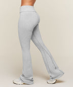 [LIMITLESS_COLOR:SOFT GREY MARL] GYMSHARK CottonMove™ Flared Leggings — SOFT GREY MARL — vista oficial 3