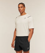 [LIMITLESS_COLOR:TINTED WHITE/PEBBLE GREY] GYMSHARK Arrival Contrast T-Shirt — TINTED WHITE/PEBBLE GREY — vista 3
