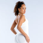 [LIMITLESS_COLOR:IVORY] DFYNE IMPACT HALTER TOP — IVORY — vista 3