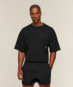 [LIMITLESS_COLOR:BLACK] GYMSHARK Hybrid T-Shirt — BLACK — vista 2