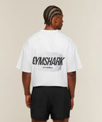[LIMITLESS_COLOR:WHITE] GYMSHARK Hybrid T-Shirt — WHITE — vista 1