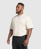 [LIMITLESS_COLOR:OAT WHITE/CONDITIONING RED] GYMSHARK Lifting Club T-Shirt — OAT WHITE/CONDITIONING RED — vista 3