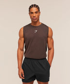 [LIMITLESS_COLOR:ESPRESSO BROWN/MARL] GYMSHARK Lightweight Seamless Tank — ESPRESSO BROWN/MARL — vista 1