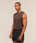 [LIMITLESS_COLOR:ESPRESSO BROWN/MARL] GYMSHARK Lightweight Seamless Tank — ESPRESSO BROWN/MARL — vista 3
