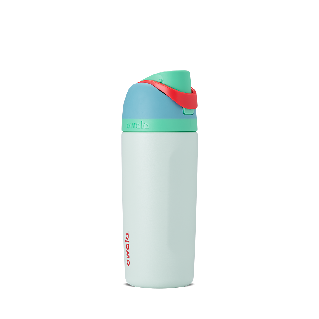 [LIMITLESS_COLOR:RAINFOREST] Owala Kids’ FreeSip 16 oz — RAINFOREST — Vista principal del cuerpo y tapa