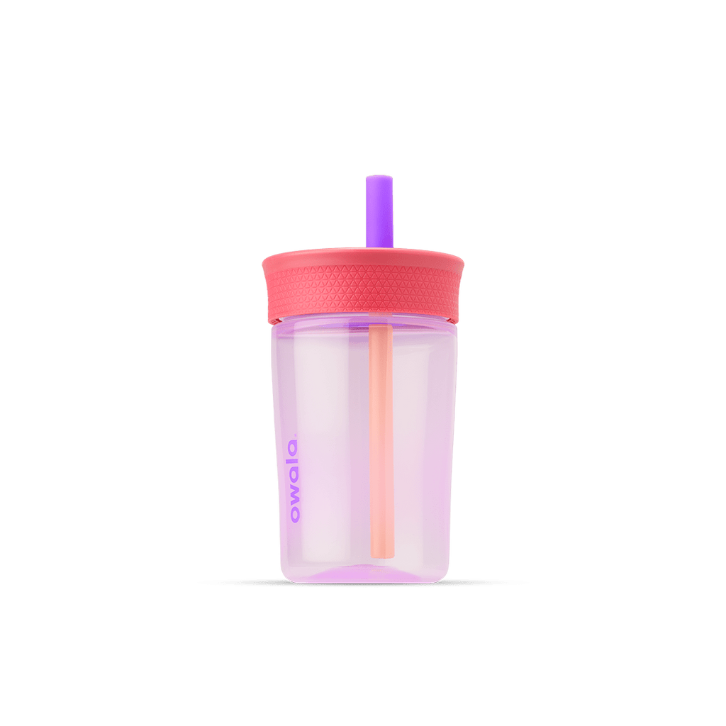 [LIMITLESS_COLOR:LILAC ROCKET] Owala Kids’ Tumbler 15 oz — LILAC ROCKET — Vista principal del vaso plástico de 15 oz