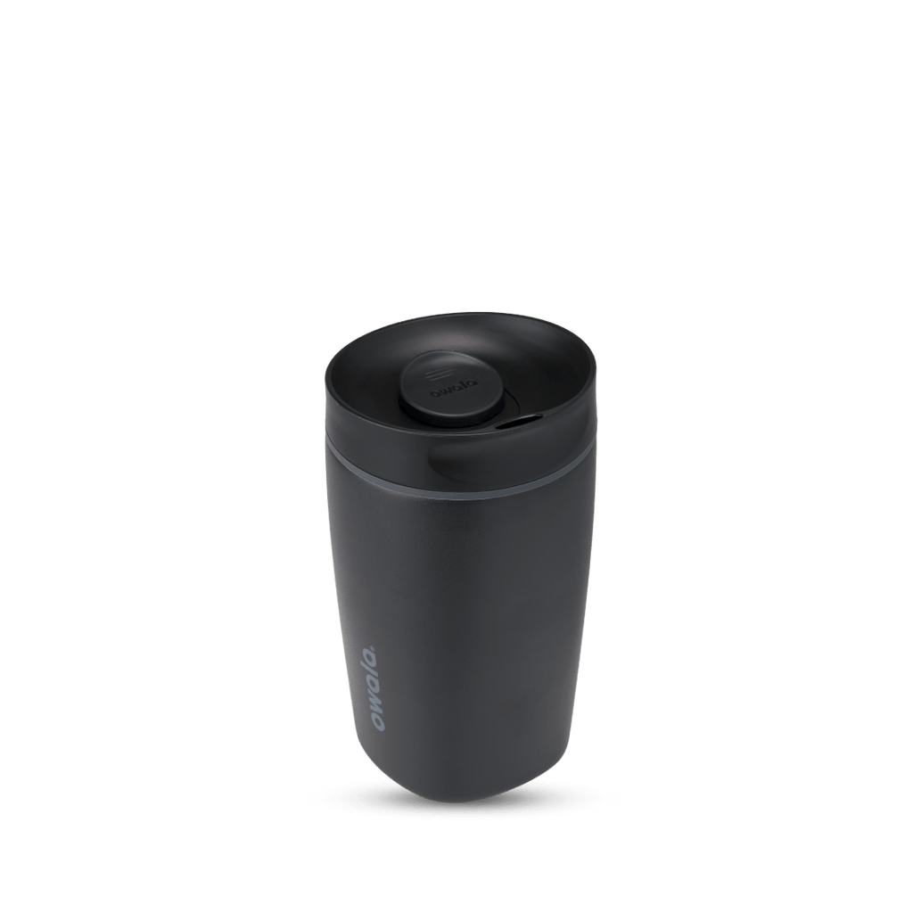 [LIMITLESS_COLOR:VERY, VERY DARK] Owala SmoothSip Slider 12 oz — VERY, VERY DARK — Vista principal de 12 oz; archivo y texto alternativo especifican 12 oz