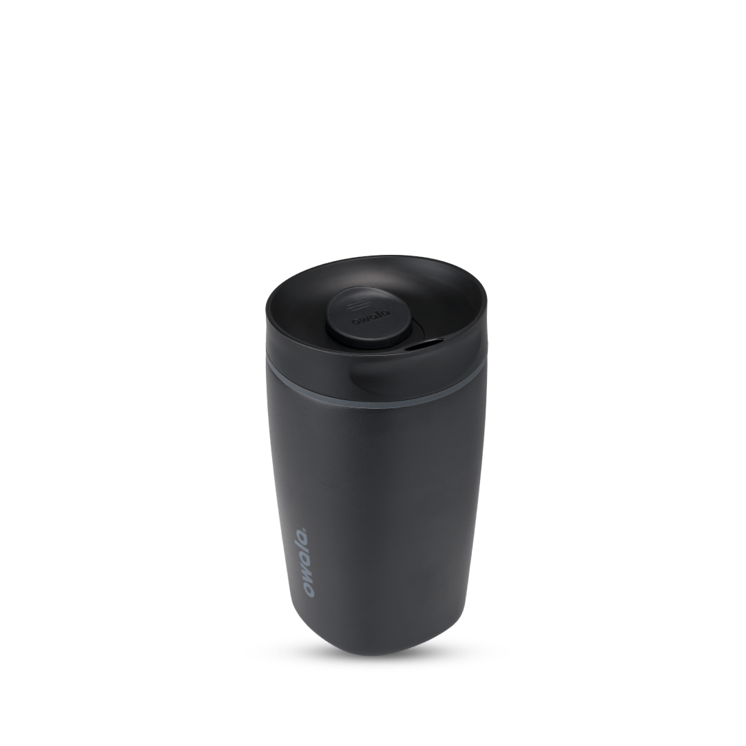 [LIMITLESS_COLOR:VERY, VERY DARK] Owala SmoothSip Slider 12 oz — VERY, VERY DARK — Vista principal de 12 oz; archivo y texto alternativo especifican 12 oz