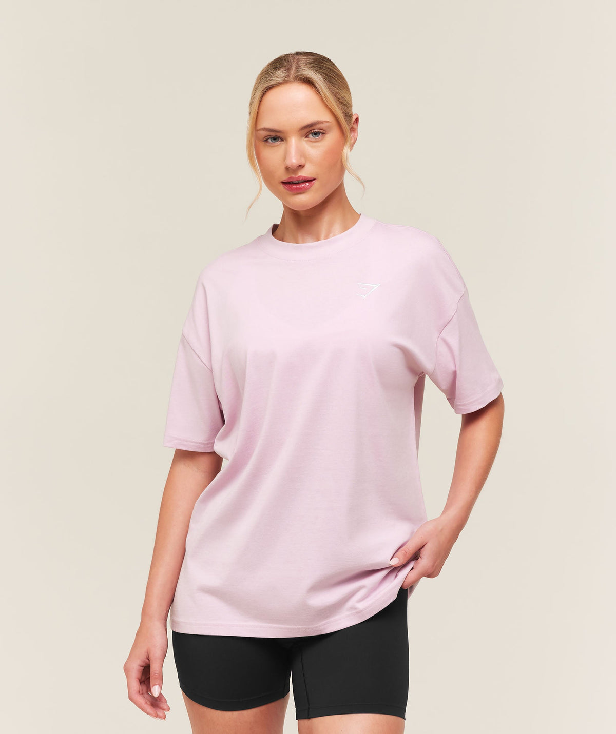 [LIMITLESS_COLOR:HAZE PINK] GYMSHARK Training Oversized T-Shirt — HAZE PINK — vista 1