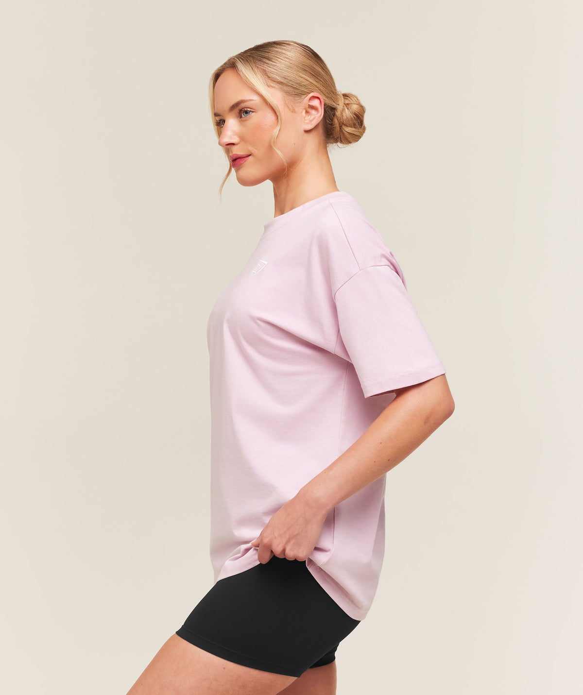 [LIMITLESS_COLOR:HAZE PINK] GYMSHARK Training Oversized T-Shirt — HAZE PINK — vista 3